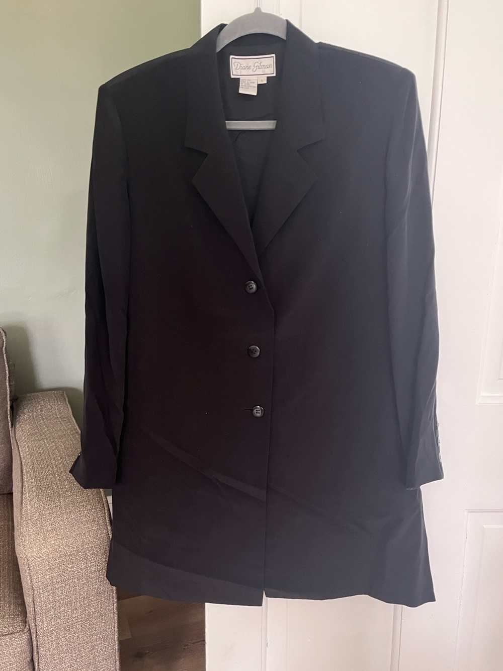Diane Gilman silk jacket black size Small